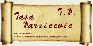 Tasa Maršićević vizit kartica